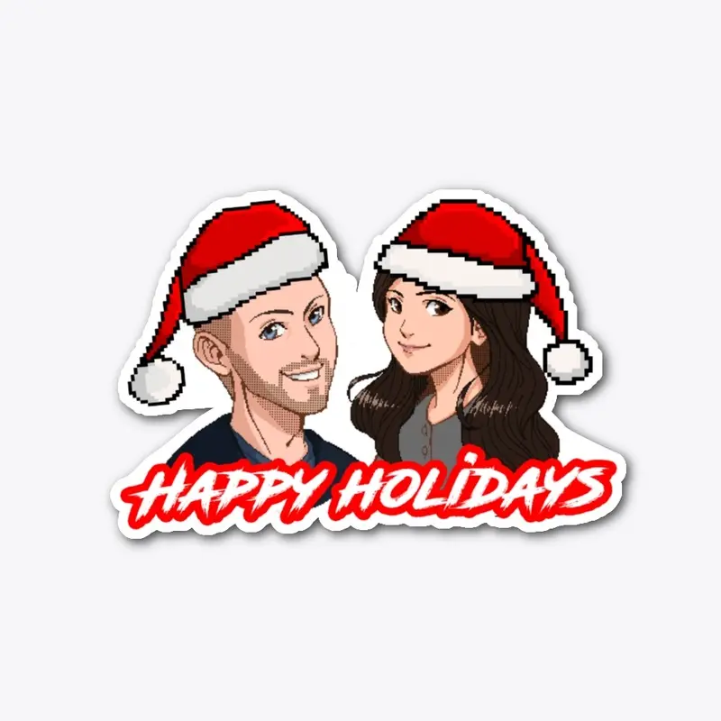 Kit & Krysta Santa Sticker