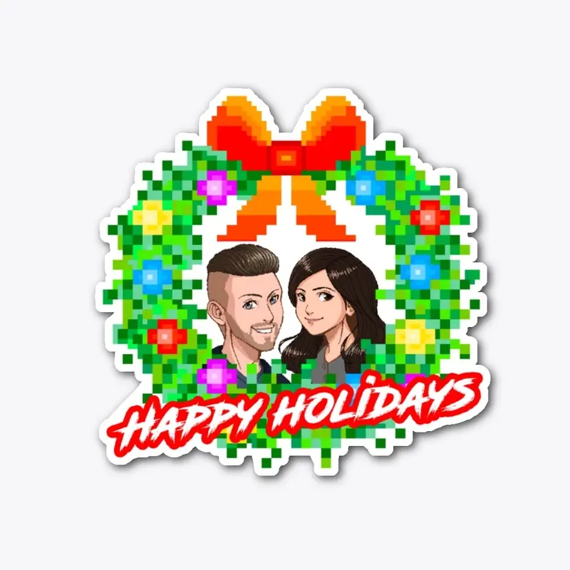 Kit & Krysta Holiday Wreath Sticker